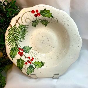 Beautiful GRASSLANDS ROAD Christmas Pinewood 9” bowl